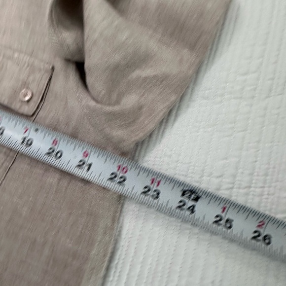 Jones New York Light Beige Linen-Blend Shirt . - Picture 6 of 7